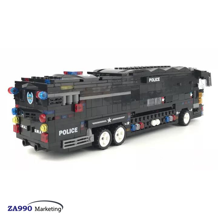 Bausteine SWAT Team Spezialeinheit Wagen Polizei Bus