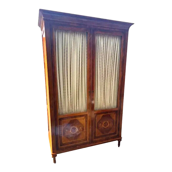 Antique Walnut French Armoire TV Cupboard