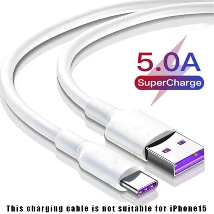 USB Type C Data Cable 5A Fast Charging USB-A to USB-C Charger Cord For Phone