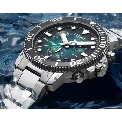Pre-owned Tissot T-sport Seastar 1000 Chronograph Diver's Men's Watch T120.417.11.091.01