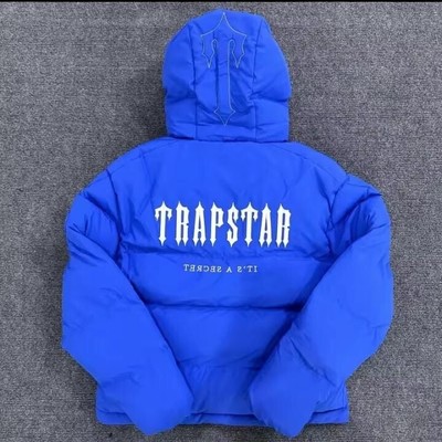 NEW Trapstar Irongate Detachable Hooded Puffer Jacket Gloss Blue NWT