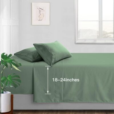 Manyshofu Extra Deep Pocket Full Size Sheets Set - Hotel Luxury 1800 Thread