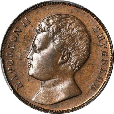  1816 FRANCE NAPOLEON II ESSAI MAZ-643 5 CENTIMES PCGS UNC DETAILS 