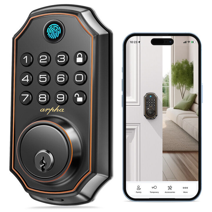 ARPHA Smart Fingerprint Door Lock APP Bluetooth Smart Lock Deadbolt