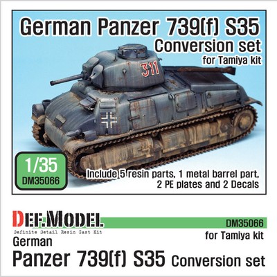 DEF Model 1/35 Somua S35 Panzer 739f Conversion Set for Tamiya kit