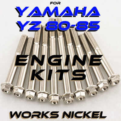 Works Nickel ENGINE Bolt Kit for Yamaha YZ80/85 | Get the Ti Look @ BEST Price!!