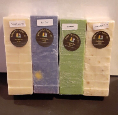 4 Assorted Scents  Handmade soap loaves, 36 precut bars-Free Shipping