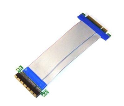 PCI-E Express 8X Riser Card with Flexible Crypto Mining Cable 12 Inches