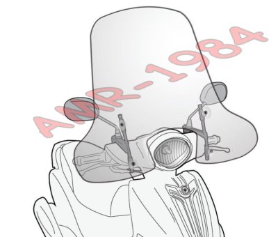 PARABREZZA COMPLETO PIAGGIO VESPA S 50-125-150 DAL 2007 AL 2014 GIVI 355A+A354A