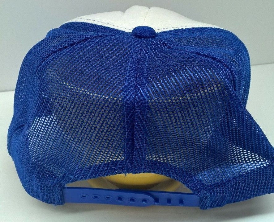 Vintage Davis County Sheep Producers Hat Cap Blue Mesh Snapback Livestock Iowa