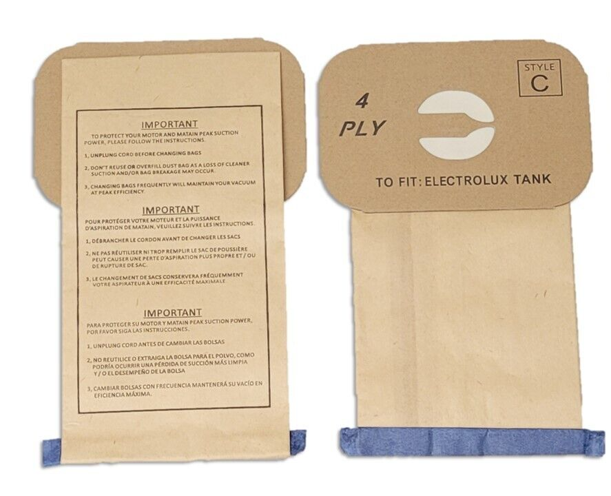 24 Bags for Electrolux Aerus Canister Vacuum Style C ~ 4 PLY ~