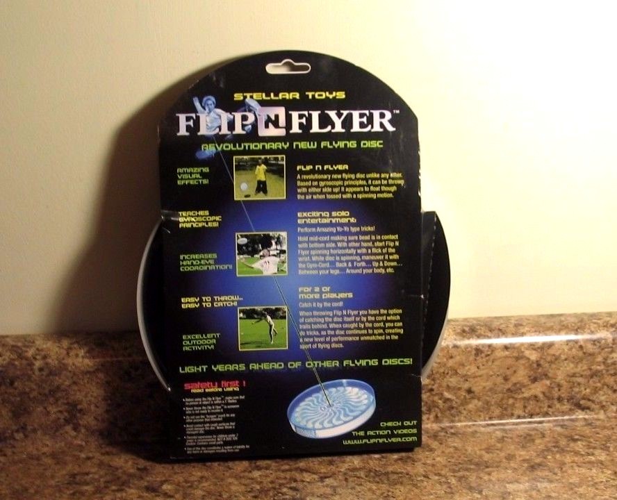 Flip N Flyer Gyro-Cord Tricks Solo or Mutli Player Silver White NEW