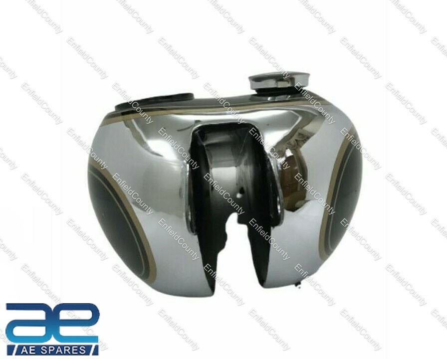 BSA B31 PETROL GAS FUEL TANK MILITARY GREEN & CHROME WITH SPEEDOMETER CAVITY  