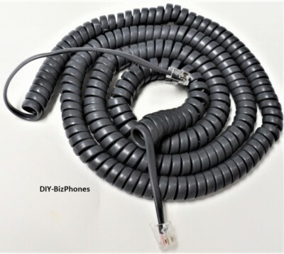 Avaya Digital Phone Long Handset Cord 2400 4600 5400 5600 Series IP Gray 25Ft