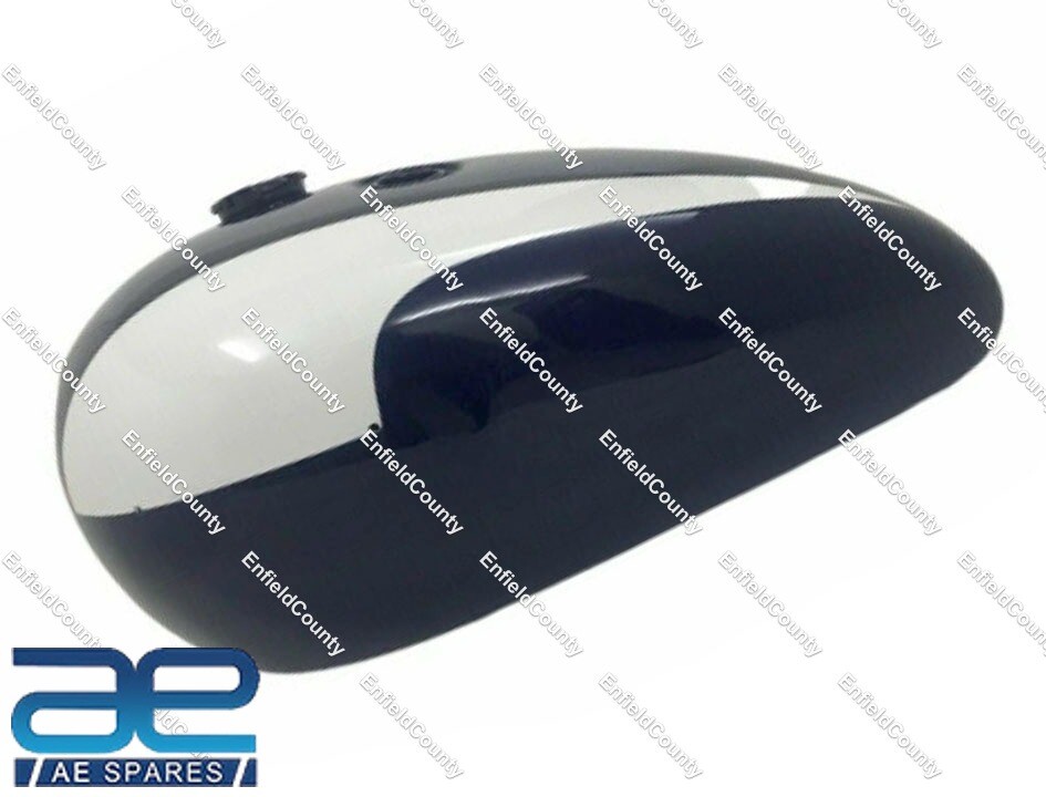 Fits Triumph T140 Blue & White Paint Oil in Frame Fuel Petrol Gas Tank  