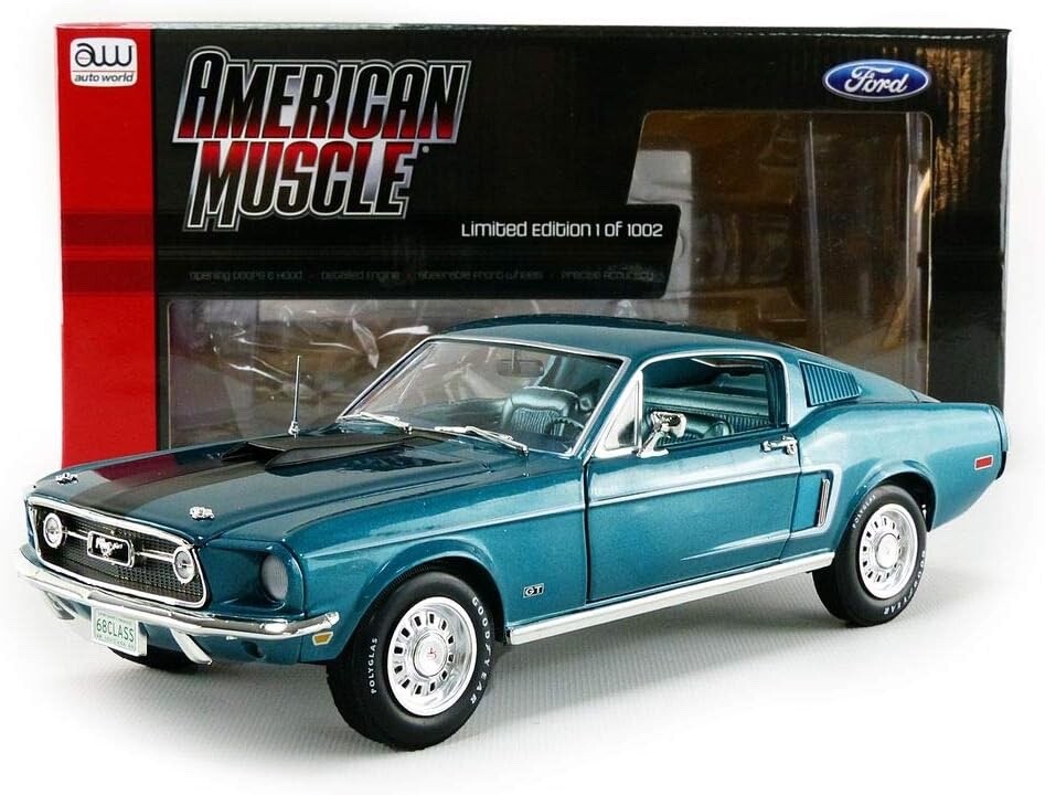 Auto World 1/18 American Muscle - 1972 Ford Mustang Mach 1 Grabber