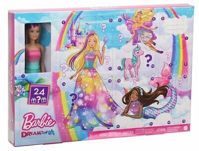 Barbie Dreamtopia Advent Calendar Christmas Mermaid Doll 24 Surprise Gift NEW