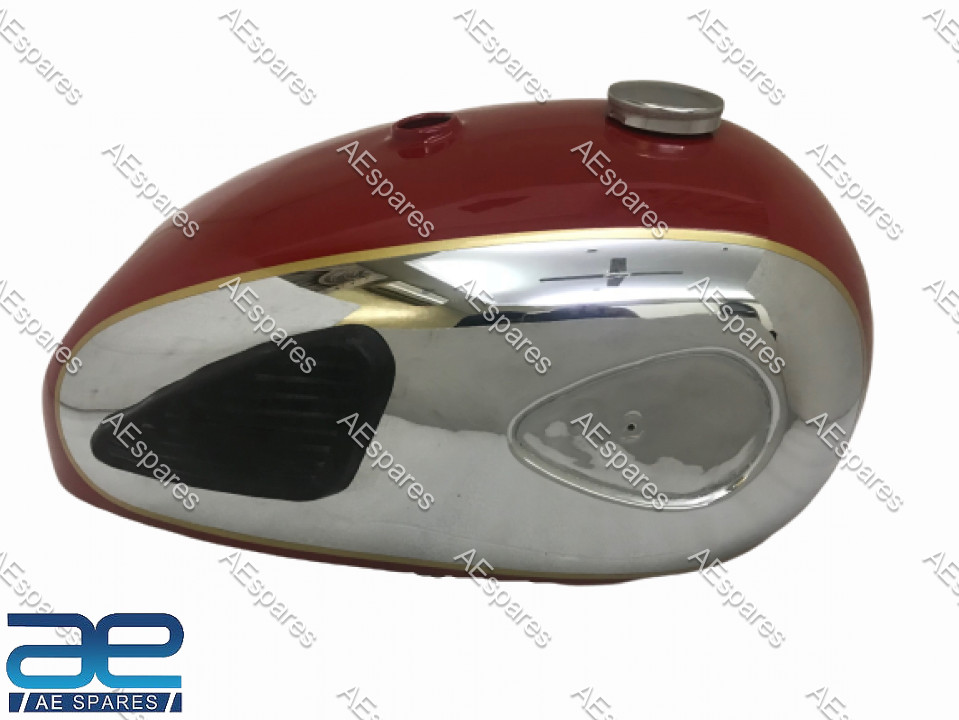 For BSA A7 A10 Super Rocket Petrol Fuel Tank Painted With Knee Pad & Cap  