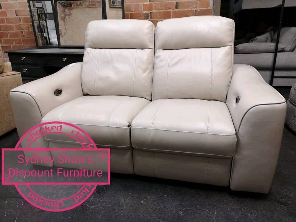 Leather Electric Reclining 2 Seater Sofa In Sutton In Ashfield