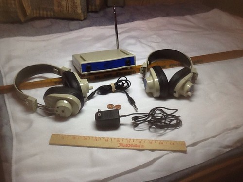 Califone Model CLS 725 T; Transmitter, Power Supply, & 2 Headsets