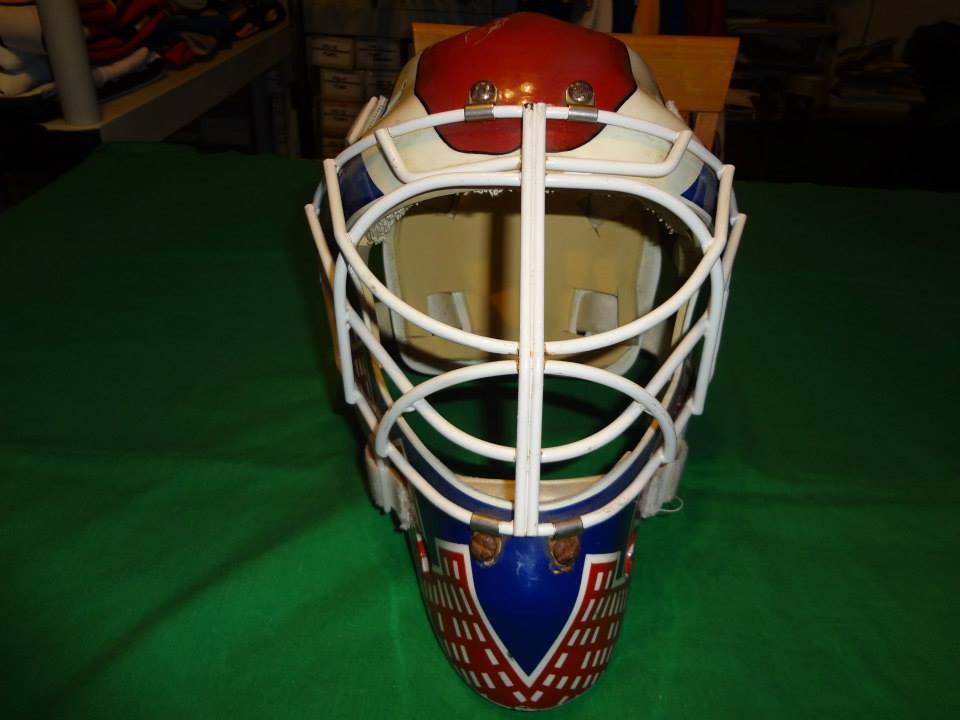 1995-1996 BINGHAMTON RANGERS GAME WORN HOCKEY GOALIE MASK