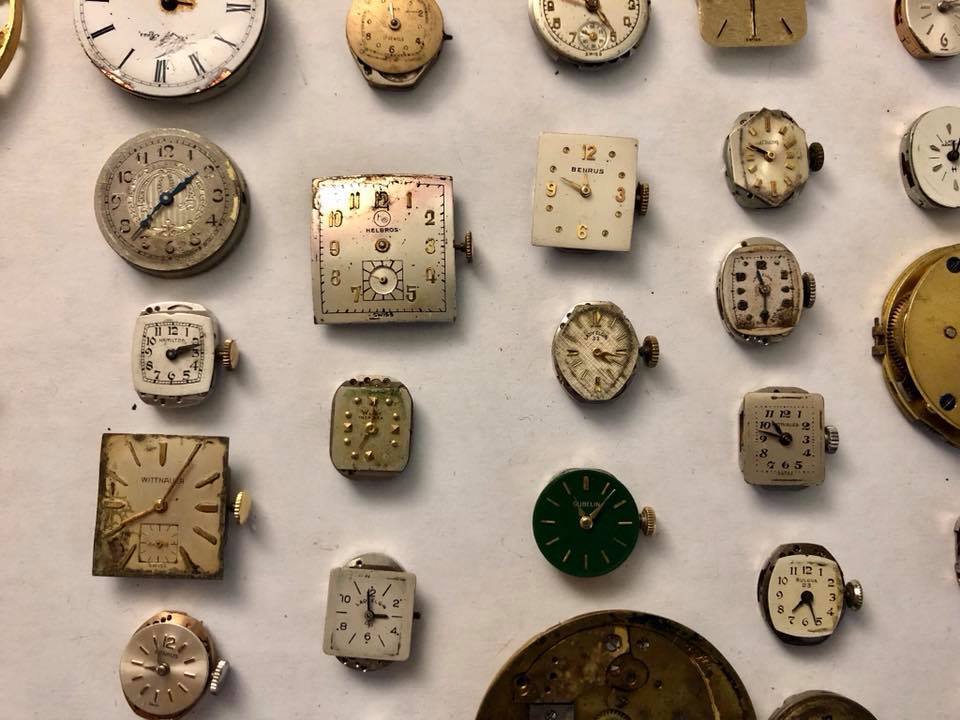 Lot of 53 Watch Movements for Parts Steampunk Gruen Hamilton Bulova and More!