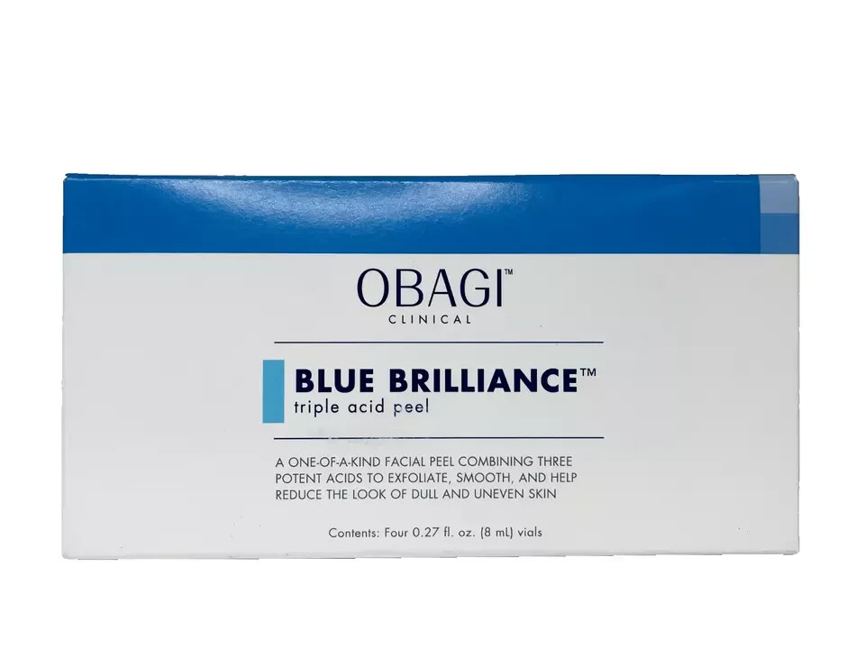 Obagi Clinical Blue Brilliance Triple Acid Peel 4 x 0.27 Fl Oz Vials BRAND NEW
