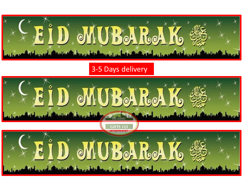 Eid banners EID MUBARAK Party Decor Eid foil Banners Islamic Gifts Ramadan Gifts