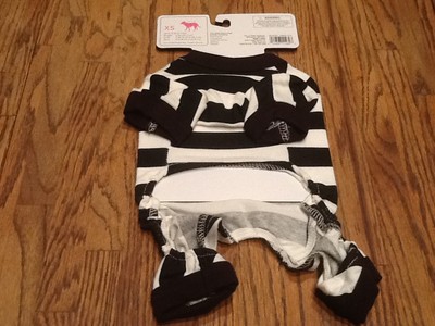 New Target Prisoner Dog Costume Halloween Very Cute XS up to 10 pounds