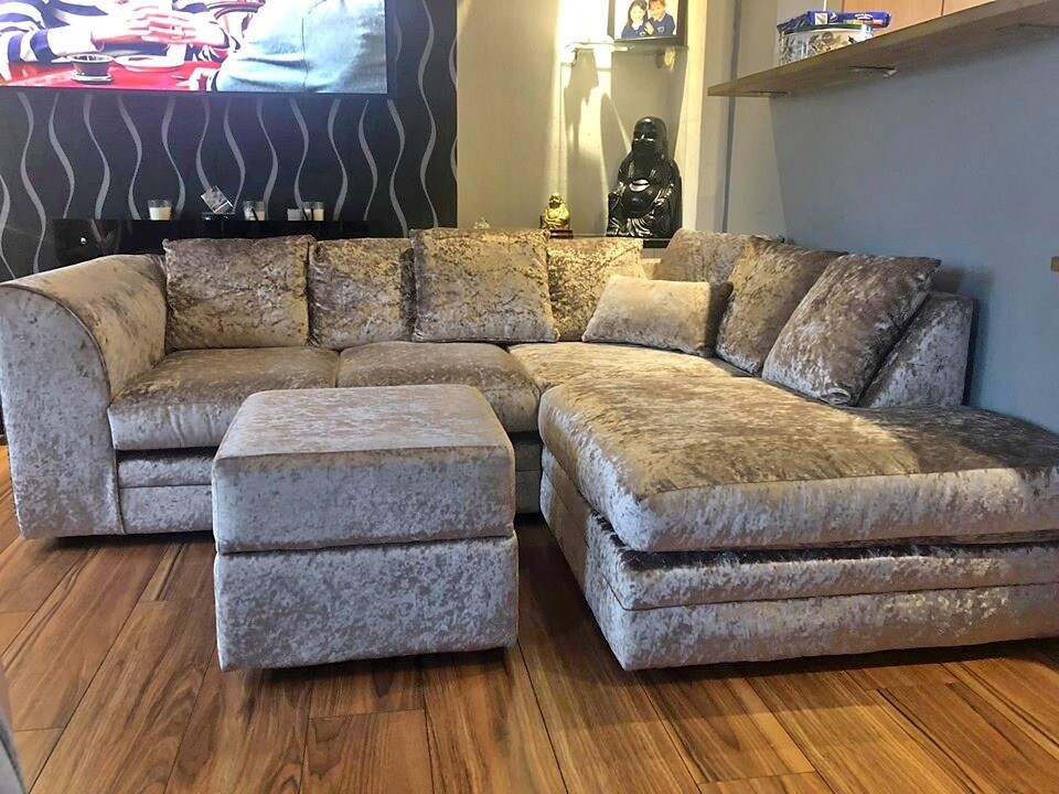 65OFF SALE ON L SHAPE CORNER SOFA IN GREY CORD AVAILABLE IN DIFFERENT