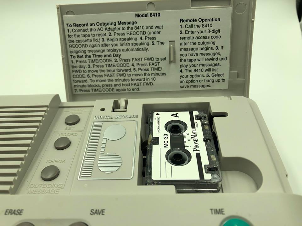 PhoneMate answering machine cassette recorder telephone Model 8410 Works Great!!