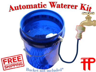 Automatic Self-filling Animal Watering Kit Bucket Garden Hose Connect Build 