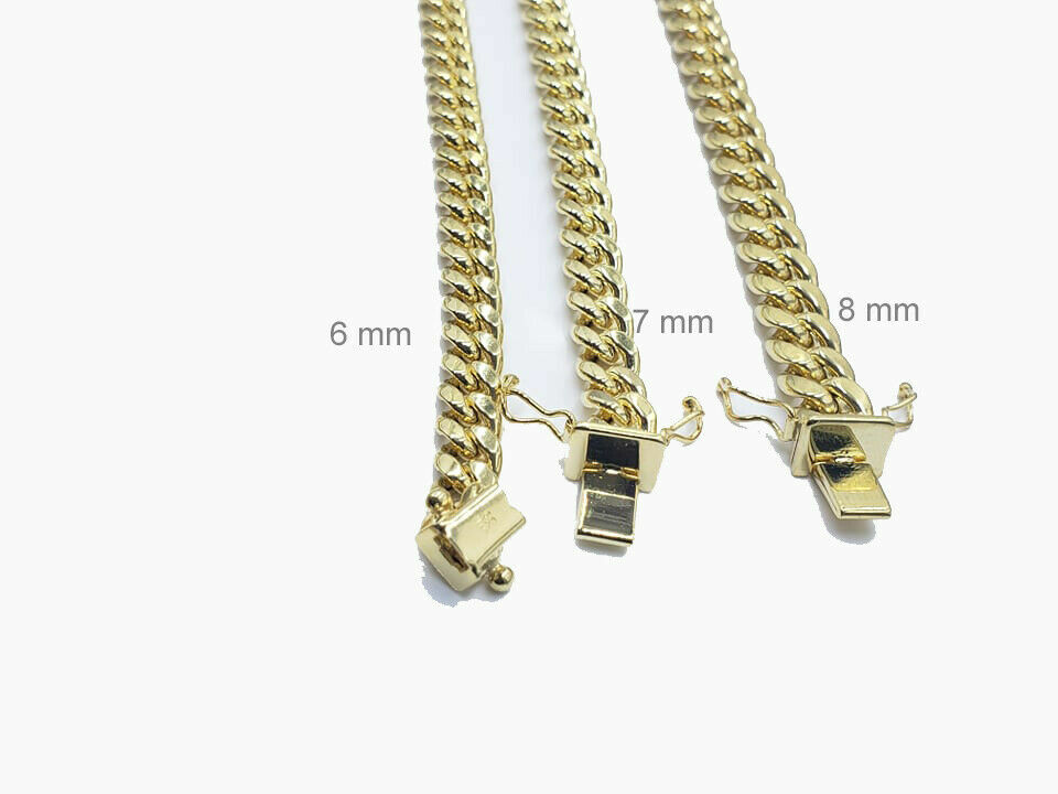 Pre-owned My Elite Jeweler 10k Yellow Gold Cuban Bracelet 6.5" 7" 7.5" Women Children Box Clasp Real Gold