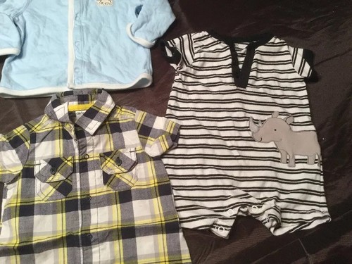Baby Boys Lot 9 Pcs Carters, Gymboree , Gap Pants, Tops, Rompers Size 3- Months