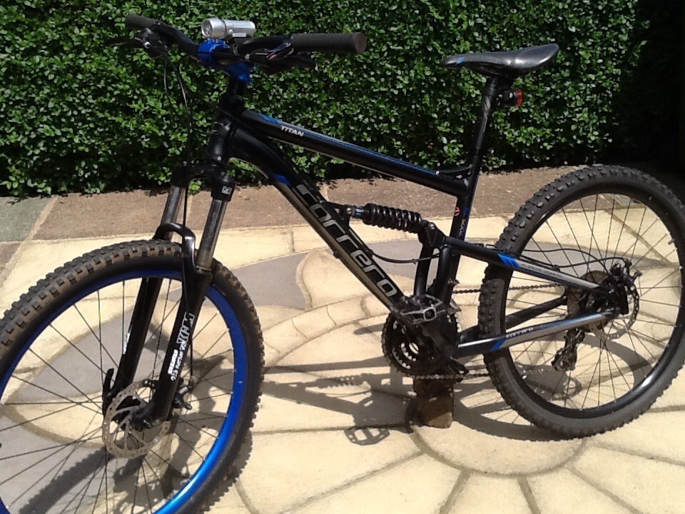Carrera Titan dual suspension disc brake adult mountain bike in