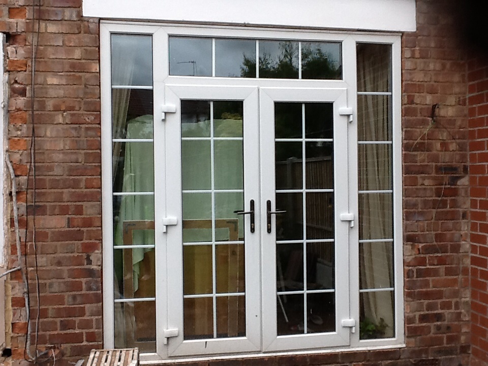UPVC bar Patio doors with side panels in Chester, Cheshire