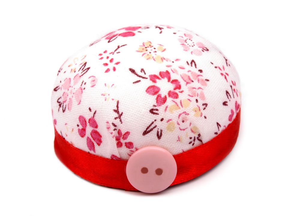 Kleines 60 mm Nadelkissen, Armnadelkissen mit Blumendesign