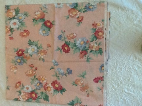 2+ YARDS CONCORD COTTON FABRIC ~ PAINTED DAISIES ON PINK