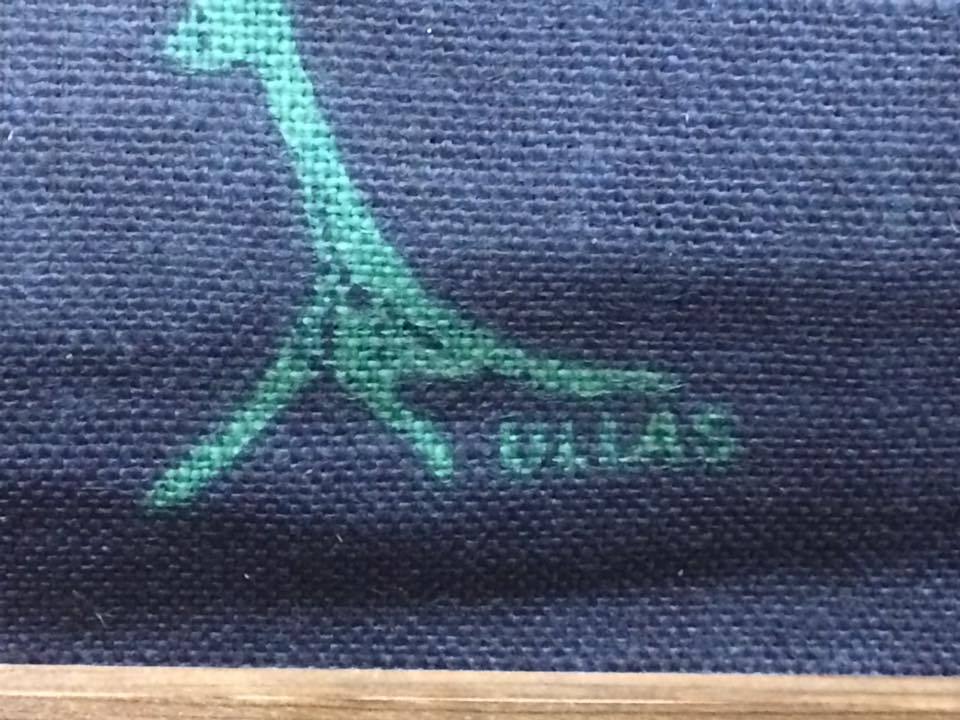 Ullas Peacock silkscreen print on burlap  made in Sweden