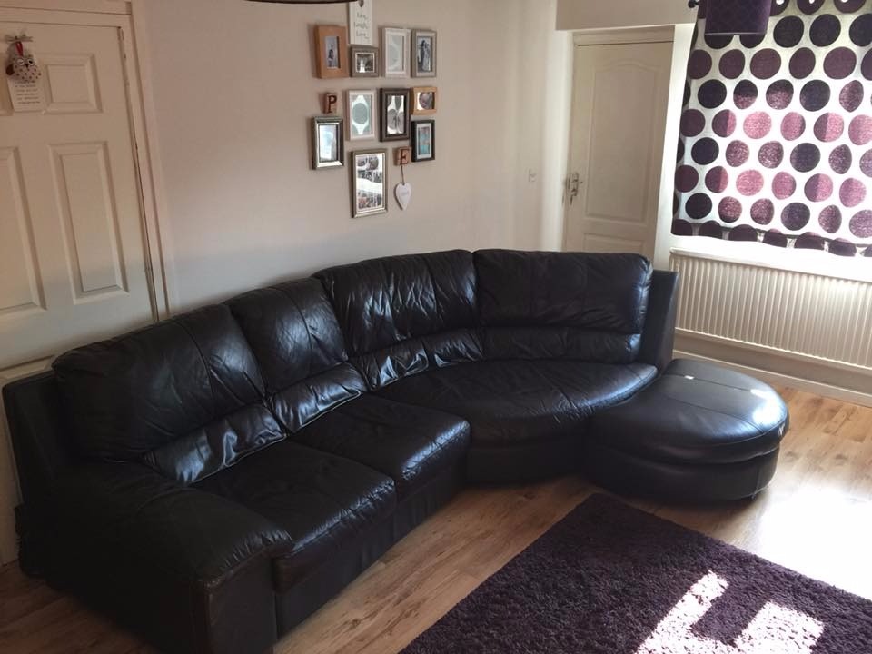 Leather Curved Corner Sofa in Paignton, Devon Gumtree