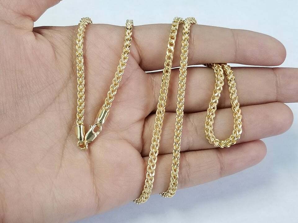 Pre-owned Miami Cuban Authentic Real 10k Yellow Gold Franco Box Square Chain Necklace 26 Inch 3mm