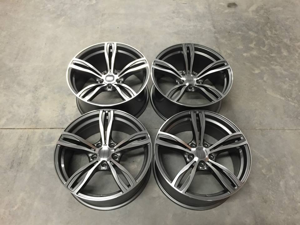 19 inch Staggered M5 F10 Style Wheels - Gun Metal Machined ...