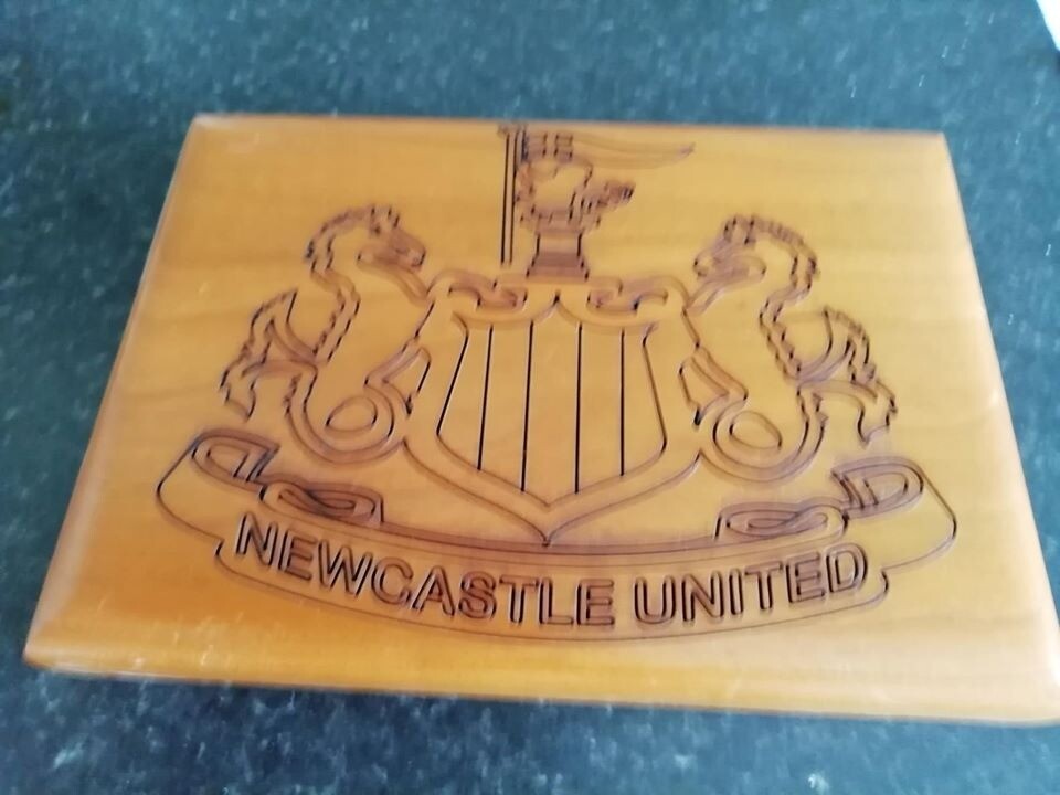 NEWCASTLE UNITED Wooden Wall Plaque in North Shields, Tyne and Wear