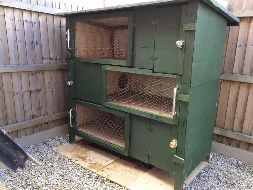 3 tier stack rabbit Guinea pig hutch 3 separate hutches breeding block