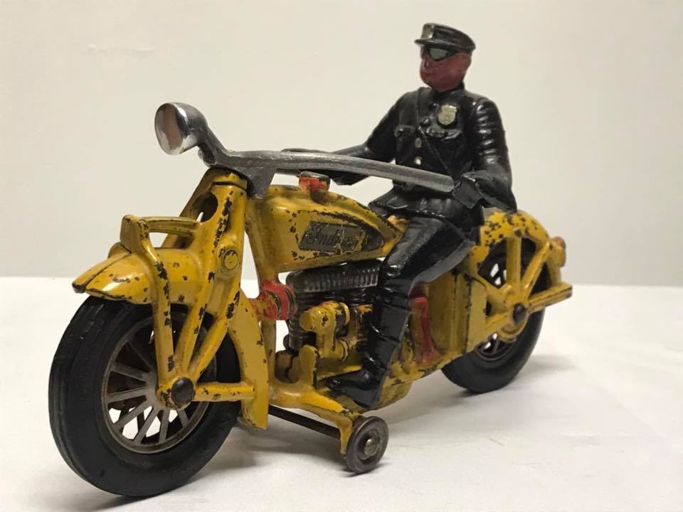 Antique Cast Iron Hubley Indian 4 Cylinder Motorcycle