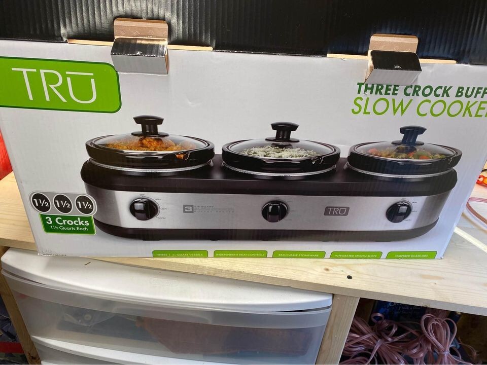 Tru 3 Crock Buffet Slow Cooker Slowcookersi