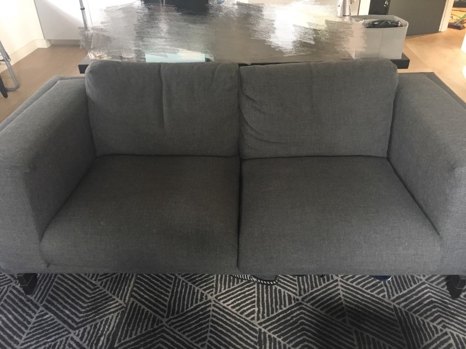 Almost Brand New 50 Off Ikea Nockeby Two Seat Sofa Dark Grey