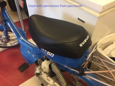 Suzuki FA50 moped scooter replacement seat cover 1980 to 1991