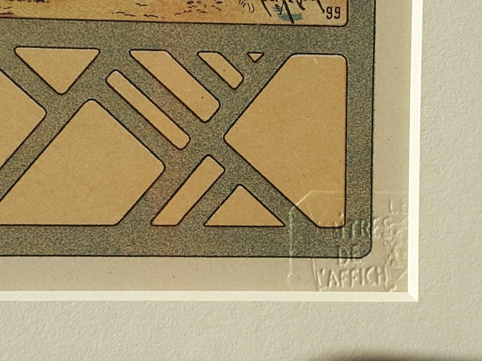 C.1899 Arpad Basch KUHNEE Maîtres de l'Affiche Framed Lithograph Small Poster