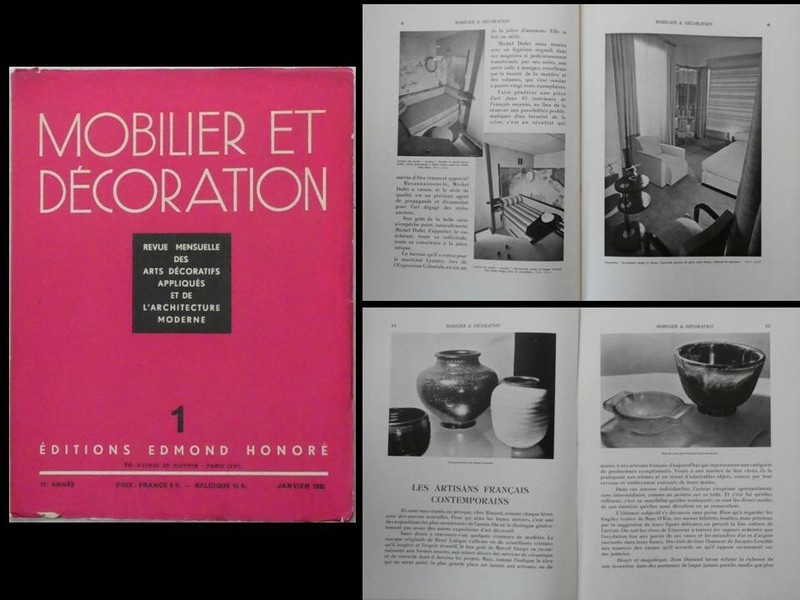 Mobilier Et Decoration NÂ°1 1935 Michel Dufet, Siclis, Lenoble, Herbst, ProuvÃ©